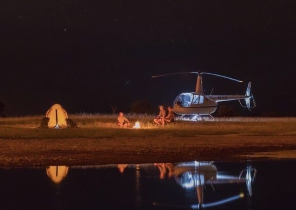 Helicopter Camping Safaris in Botswana